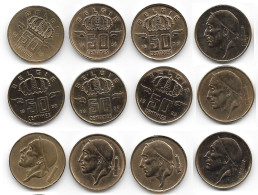 50 Centimes 1953 1956 1977 1983 1992 1998 BELGIE - 50 Centimes