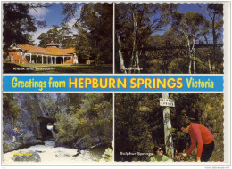 HEPBURN SPRINGS, Victoria - Multi View , Sulphur Springs, Kiosk, Footbridge,  ... Nice Stamp , - Other & Unclassified