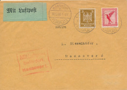 BF0711 / MANNHEIM / FLUGPLATZ  -  18.12.26  ,  Nach Hannover   -  Michel  379 , 385 - Correo Aéreo & Zeppelin