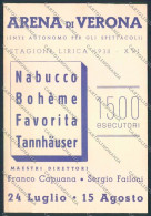 Verona Festival Opera Arena 1938 FG Cartolina MQ2683 - Verona