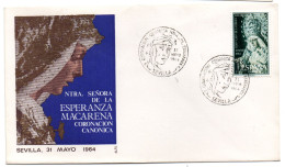 Carta Con Matasellos Coronacion Canonica Nuestra Señora Esperanza De 1964 - Covers & Documents