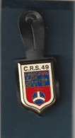 *** MILITARIA ***   Médaille Avec Baudrier Cuir CRS 49. Compagnie Républicaine De Sécurité 49 --  DELSAR - Frankreich