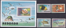 REDONDA 1980 S/S And Set  MNH** - Marine Life