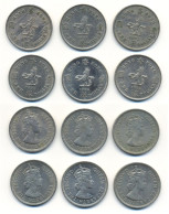 Hong Kong Set 6x One Dollar: 1 One Dollar 1970 1971 1972 1973 1974 1975, Queen ELIZABETH THE SECOND_TB - Hong Kong