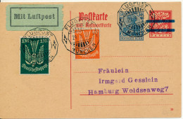 BF0721 / FLUGPOST / MÜNCHEN  -  29.9.22  ,   Luftpost Nach Hamburg   -  Michel  P139F , 211 , 215 - Poste Aérienne & Zeppelin