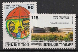 TOGO - 1987 - Poste Aérienne PA N°YT. 645 à 646 - Santé Pour Tous - Neuf Luxe ** / MNH / Postfrisch - Togo (1960-...)