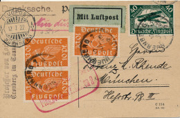 BF0722 / NÜRNBERG  -  12.7.22  ,   Luftpost Nach München   -  Michel  111 , 112 - Posta Aerea & Zeppelin