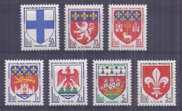 Francia 1958. YT = 1180-86 -  (*). Escudos - Neufs