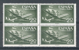 Spain 1955-6. Avion Y Carabela 20 Cts Ed 1169 Bloque  (**) - Ungebraucht