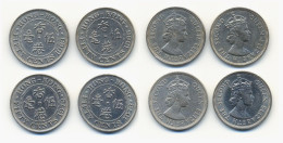 Hong Kong FIFTY CENTS 50c HK 1963, 1968, 1972, 1973, Queen ELIZABETH THE SECOND_TB - Hong Kong