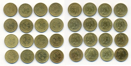 Hong Kong TEN CENTS 10c HK 1949 KING GEORGE (1coin), And (15coins) Queen ELIZABETH THE SECOND 10c HK 1955...1975 _TB - Hong Kong