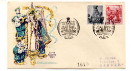 Carta Con Matasellos Commemorativo Misterio De Elche 1955 - Brieven En Documenten