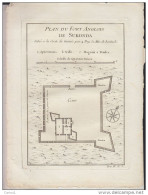 C1 AFRIQUE Nicolas BELLIN Plan Du FORT ANGLOIS DE SUKONDA 1748 Ghana ORIGINAL PORT INCLUS FRANCE - Cartes Géographiques