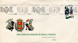 Carta Con Matasellos Commemorativo  Fieta De Moros Y Cristianos Elda - Lettres & Documents