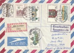 Germany DDR Cover Einschreiben Registered - 1983 1986 - Governmental Palaces Water Power Castles Schwerin - Covers & Documents