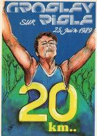 CLB - CPM - ATHLETISME - COURSE A PIED - 20 KM DE GROSLEY SUR RISLE 1989 - ILLUSTRATEUR E.QUENTIN - Leichtathletik