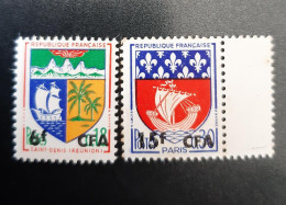 Réunion 1961-65 Armoiries Yvert 346B & 350A MNH - Ongebruikt