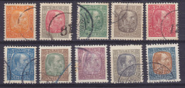 Iceland 1902 Mi. 35-39, 41-45 Christian IX. Including Number Cancels '81' Miklibær & '12' Ægirssida' (o) - Used Stamps