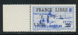 SAINT PIERRE ET MIQUELON 277 FRANCE LIBRE LUXE NEUF SANS CHARNIERE - Ongebruikt