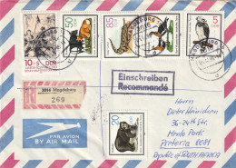 Germany DDR Cover Einschreiben Registered - 1983 1986 - Wildlife Preservation Birds Gustrow SOZPHILEX - Covers & Documents