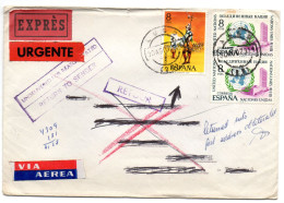 Carta De 1973 Urgente Express Devuelta  Matasello Lugo - Cartas & Documentos