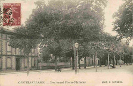 82 - Castelsarrasin - Boulevard Pierre-Flamens - Animée - Correspondance - CPA - Oblitération Ronde De 1925 - Voir Scans - Castelsarrasin