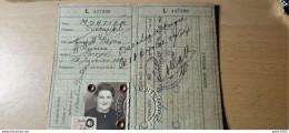 ANGRE Carte Identité MORTIER VICTORIA NÉE A ANGRE 1887 DÉCÉDÉE 1964 - Genealogia