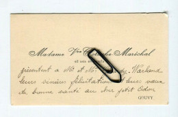 GOUVY Limerlé - Carte De Visite 1930, Veuve J. Clotuche Maréchal, Pour Fam. Gérardy Warland Naissance Odon - Visiting Cards