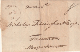 USA - 1809 / 1838 - Collection Of 7 Letters With Text - Various Origins And Destinations - …-1845 Prefilatelia