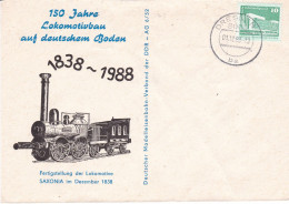 DDR 1988  150 Jahre Lokomotivbahn Auf Der Deutschen Boden - Treinen