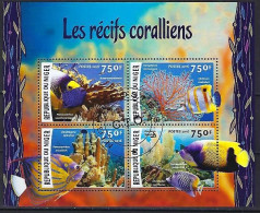 Animaux Coraux Niger 2016 (388) Yvert N° 3387 à 3390 Oblitérés Used - Marine Life