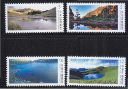 TAIWAN (REP. OF CHINA) 2014 ALPINE LAKES, MOUNTAIN, WATER, VEGETATION, 1ST SERIES COMP. SET OF 4v MNH (**) - Singapour (1959-...)