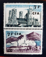 Réunion 1961-65 7f Yvert 347 & 348 MH - Ungebraucht