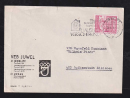 DDR 1976 Brief GÖRLITZ X LUTHERSTADT EISLEBEN Werbung VEB Juwel - Cartas & Documentos