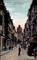 CPA Konstantinopel Istanbul Türkei, Rue Hendek, Tour De Galata - Turquie