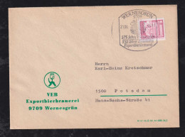 DDR 1986 Brief SWERNESGRÜN X POTSDAM Werbung VEB Export Bier Brauerei - Briefe U. Dokumente