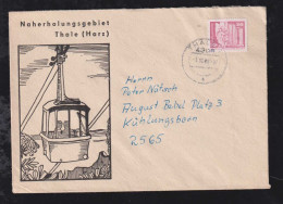DDR 1986 Brief THALE X KÜHLUNGSBORN Werbung Gondel Naherholungsgebiet Thale - Brieven En Documenten