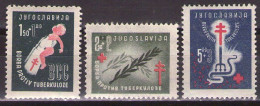 Yugoslavia 1948 Fight Against Tuberculosis, Mi 536-538 - MNH**VF - Nuovi