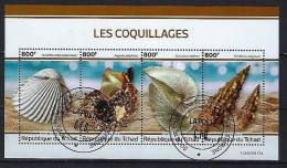 Animaux Coquillages Tchad 2020 (392) Yvert N° 2384 à 2387 Oblitérés Used - Conchas