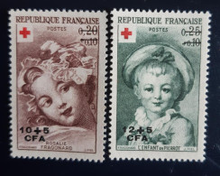 Réunion 1962 Croix-Rouge Yvert 353 & 354 MH - Nuevos