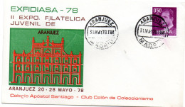 Carta  Commemorativa  Con Matasellos De 1978 Aranjuez - Briefe U. Dokumente