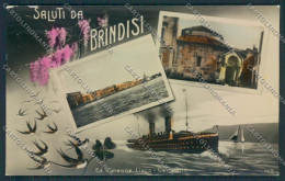 Brindisi Città Saluti Da Foto Cartolina MV5217 - Brindisi