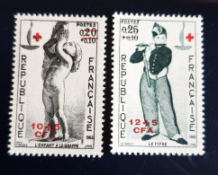 Réunion 1963 Croix-Rouge Yvert 357 & 358 MH - Ungebraucht