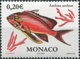 MONACO - 2002 - STAMP MNH ** - Swallowtail Seaperch (Anthias Anthias) - Nuevos