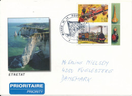 France Cover Sent To Denmark 2001 Trains - Briefe U. Dokumente