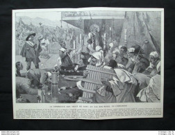 Cerimonia Di Auguri Di Natale Nella Valle Delle Rose, Lombardia Stampa Del 1905 - Autres & Non Classés