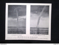 Una Tromba D'aria Sul Lago Di Zugo, In Svizzera Stampa Del 1905 - Autres & Non Classés