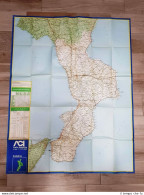 Carta O Cartina Turistica ACI Calabria Anni 70 Cm 85,00 X 105,00 - Otros & Sin Clasificación