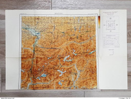 Carta Geografica Mappa Bolzano Trentino Alto Adige I.G.M. 1950 Cm 75,00 X 48,00 - Autres & Non Classés