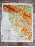 Carta Geografica Toscana I.G.M. Anno 1935 Cm 90,00 X 115,00 Enorme E Da Parete - Otros & Sin Clasificación